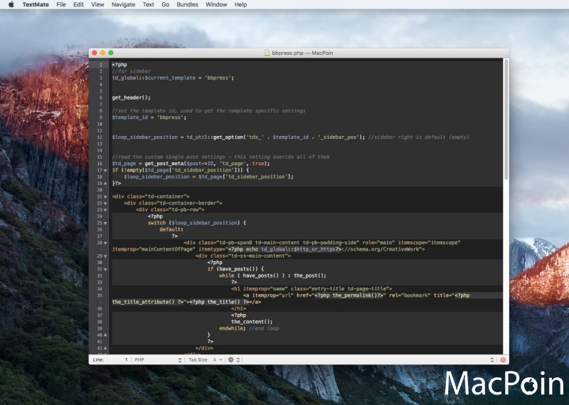 text edit code for mac